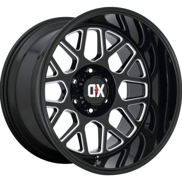 Kmc Grenade X X Gloss Black Milled Wheel Tyre Package