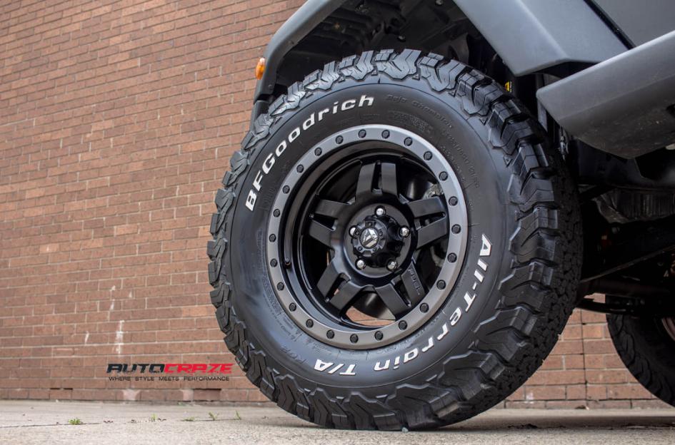 JEEP WRANGLER ANZA MATTE BLACK WITH ANTHRACITE RING