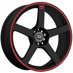 Motegi Racing Mr116 16X7 4X100 Matte Black Red Edge Wheel & Tyre Package
