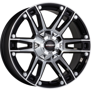 Speedy Outlaw 16X8 5X139.7 Piano Black Machined Face