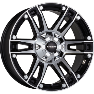 Speedy Outlaw 17X8 6X114.3 Piano Black Machined Face