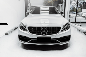 C-Class W205 Gt Style Chrome Grille For C63 & C63s Amg
