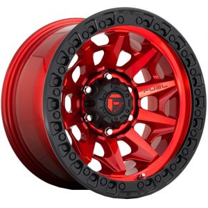 Fuel Covert 17X9 5X127 Candy Red Black Bead Ring