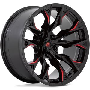 Fuel Flame D823 20x9 6X139.7 Gloss Black Milled Candy Red