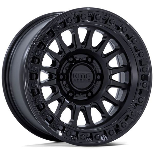 Kmc Ims Km552 17x8.5 6x139.7 Matte Black Gloss Black Lip Wheel & Tyre ...