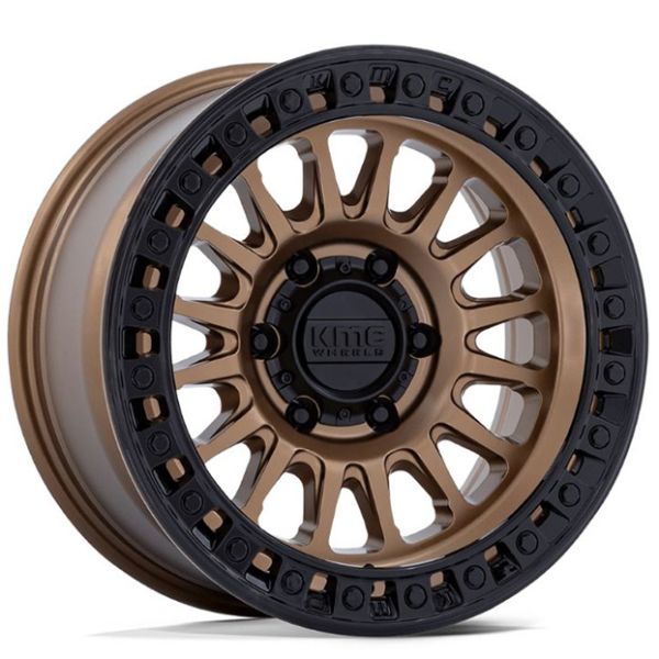 Kmc Ims Km552 17x8.5 5x127 Matte Bronze W Gloss Black Lip Wheel & Tyre ...