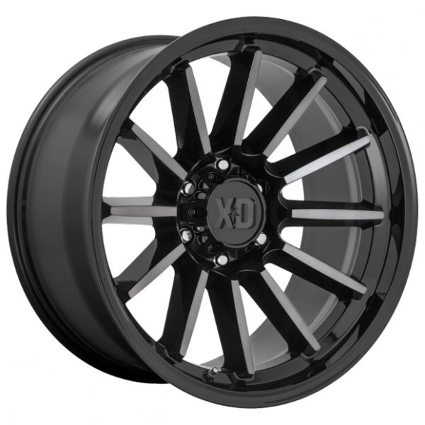 KMC LUXE XD859 20X9 6X139.7 GLOSS BLACK MACHINED GREY TINT | Autocraze ...