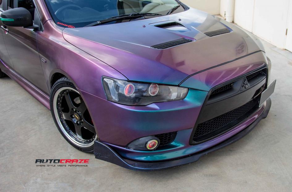 MITSUBISHI LANCER FR 1 BLACK MACHINED LIP