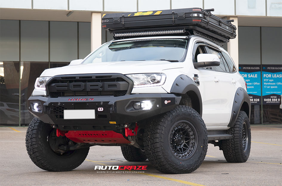 FORD EVEREST BLACK RHINO ALPHA MATTE BLACK W/ GUNMETAL LIP