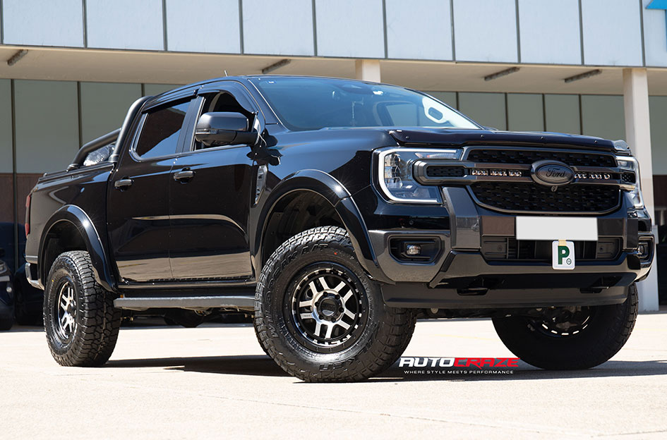 Ford Ranger Next Gen Kmc Recon Satin Black Machined