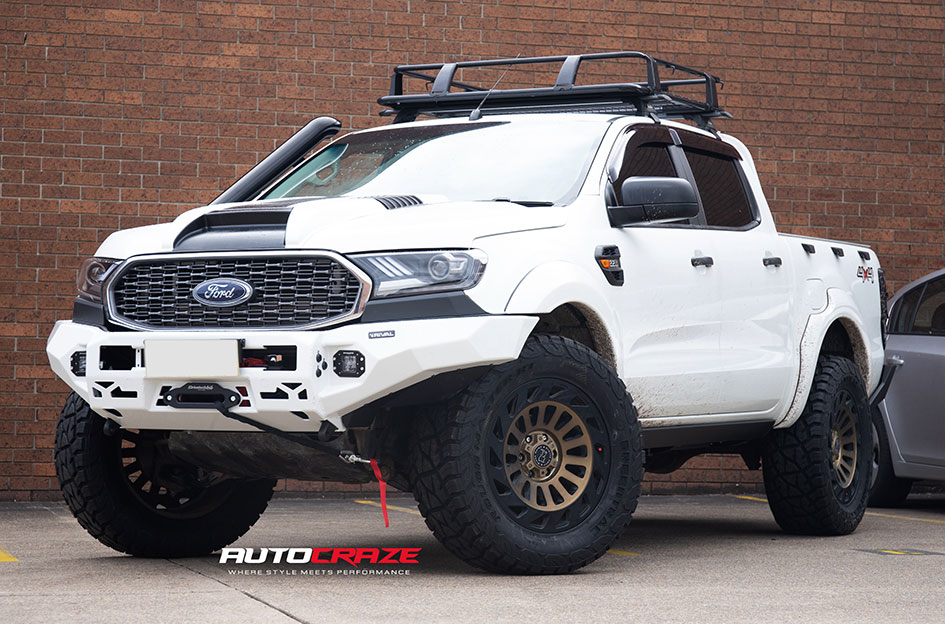 FORD RANGER BLACK RHINO MADNESS DARK TINT MACHINED FACE W/ MATTE BLACK LIP