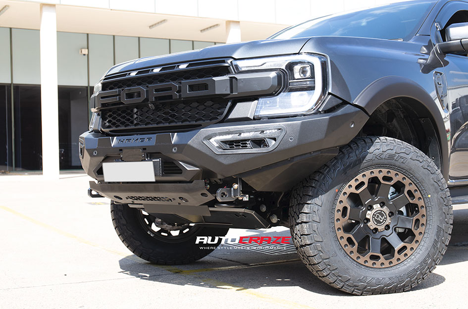 FORD RANGER NEXT GEN BLACK RHINO WARLORD MATTE BLACK WITH MACHINED DARK ...