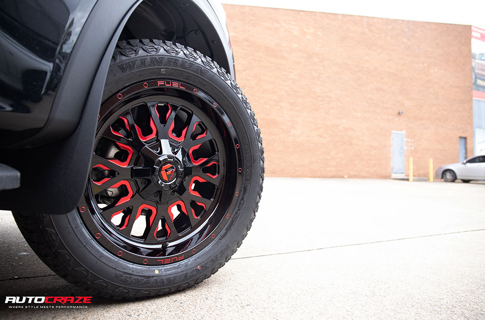 FORD RANGER NEXT GEN FUEL STROKE GLOSS BLACK RED TINT