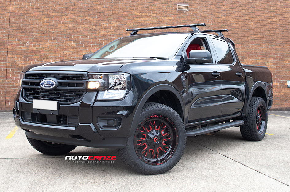 FORD RANGER NEXT GEN FUEL STROKE GLOSS BLACK RED TINT