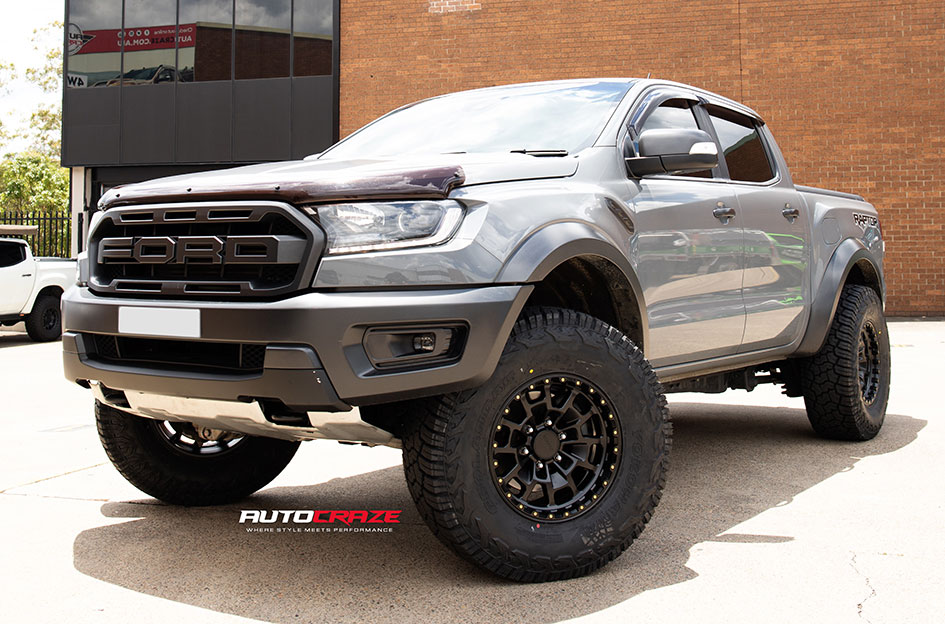 FORD RANGER RAPTOR KMC SUMMIT SATIN BLACK