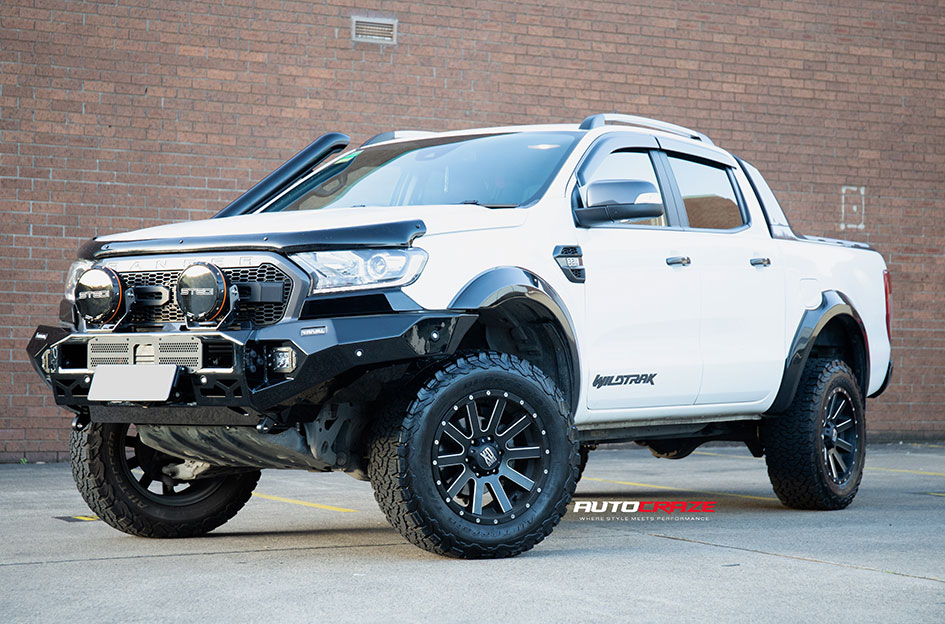 FORD RANGER KMC HEIST SATIN BLACK MILLED