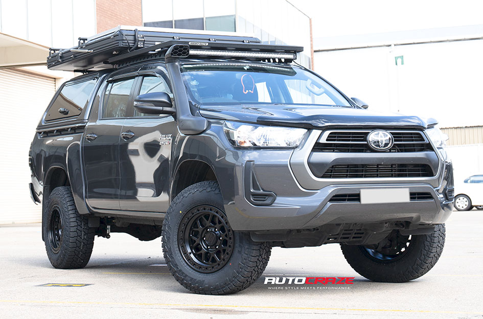 TOYOTA HILUX KMC GRS SATIN BLACK