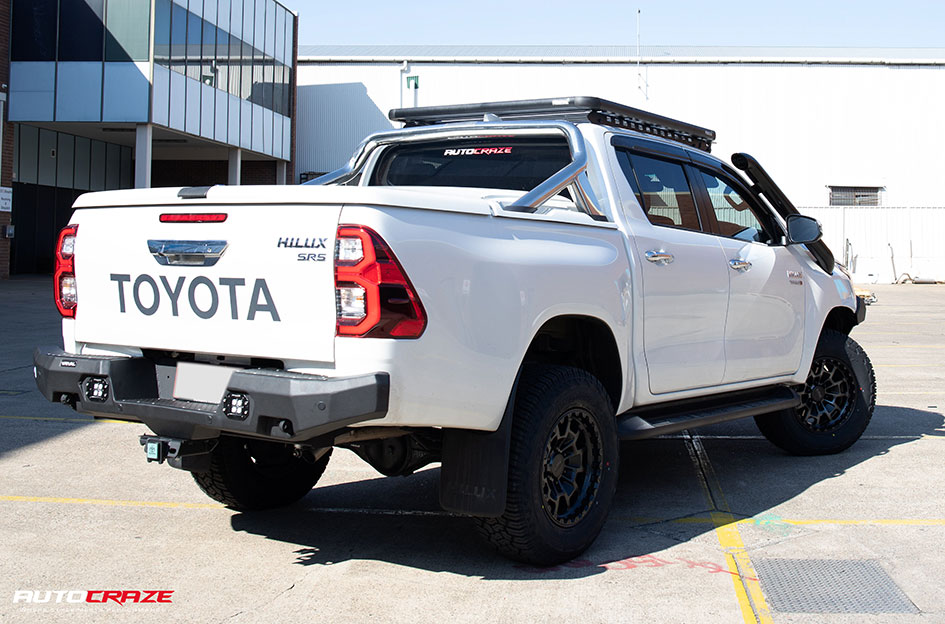 TOYOTA HILUX KMC SUMMIT SATIN BLACK GRAY TINT