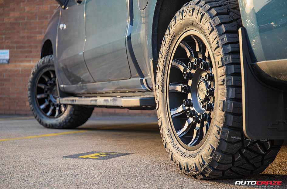 BLACK RHINO MISSION 18X9 6X139.7 MATTE BLACK MACHINED TINTED SPOKES