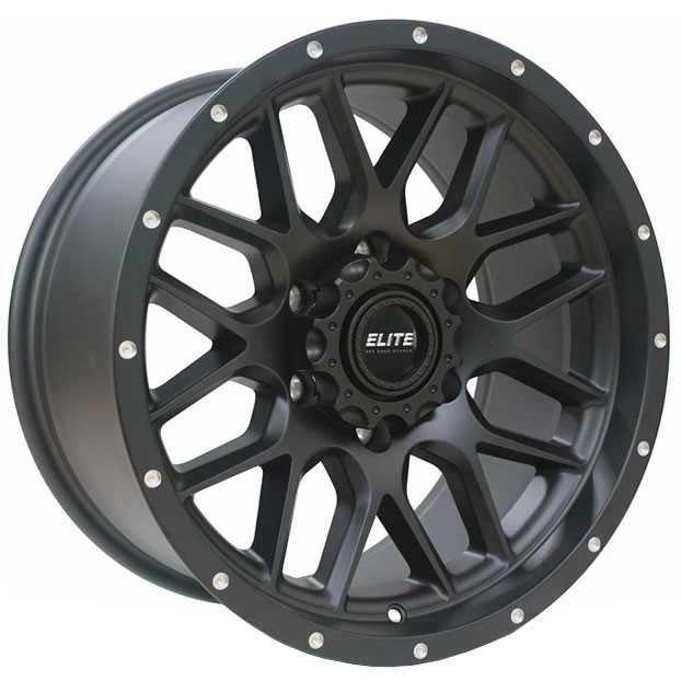 ELITE Off Road Chaos 17x9 6x139.7 Satin Black Wheel & Tyre Package ...