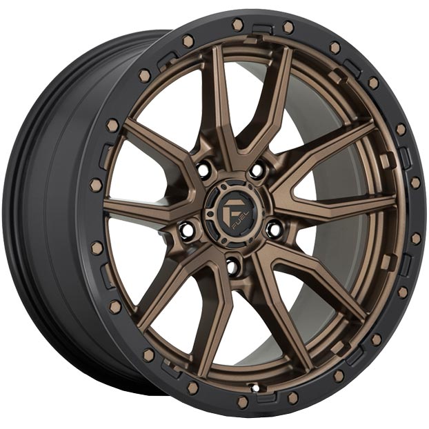 FUEL REBEL 18X9 6X114.3 MATTE BRONZE BLACK LIP wheel & tyre package ...