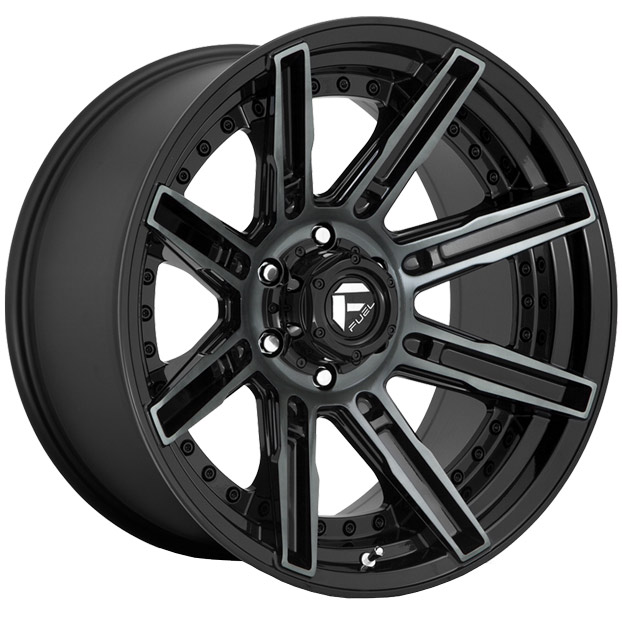 FUEL ROGUE 20x9 6x139.7 GLOSS MACHINED DOUBLE DARK TINT WHEEL & TYRE PACKAGE Autocraze 1800