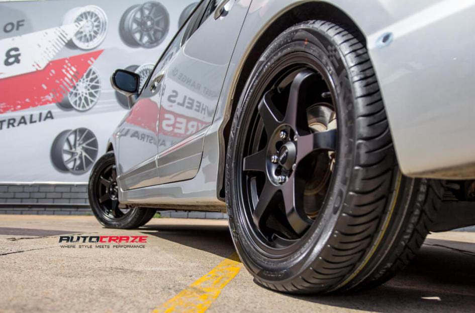 Honda Civic with King Katana Wheels and Kumho Tyres Rear Fitment Close Up Shot Janurary 2018_large