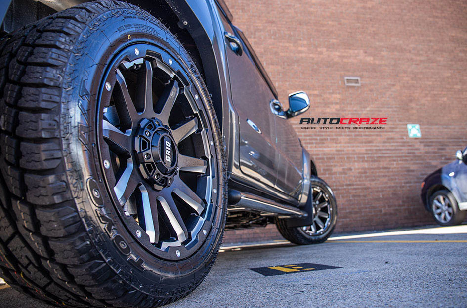 Volkswagen Amarok Grid GD05 Wheels Toyo Tyres Rear Fitment Close Up Shot Gallery Oct 2018