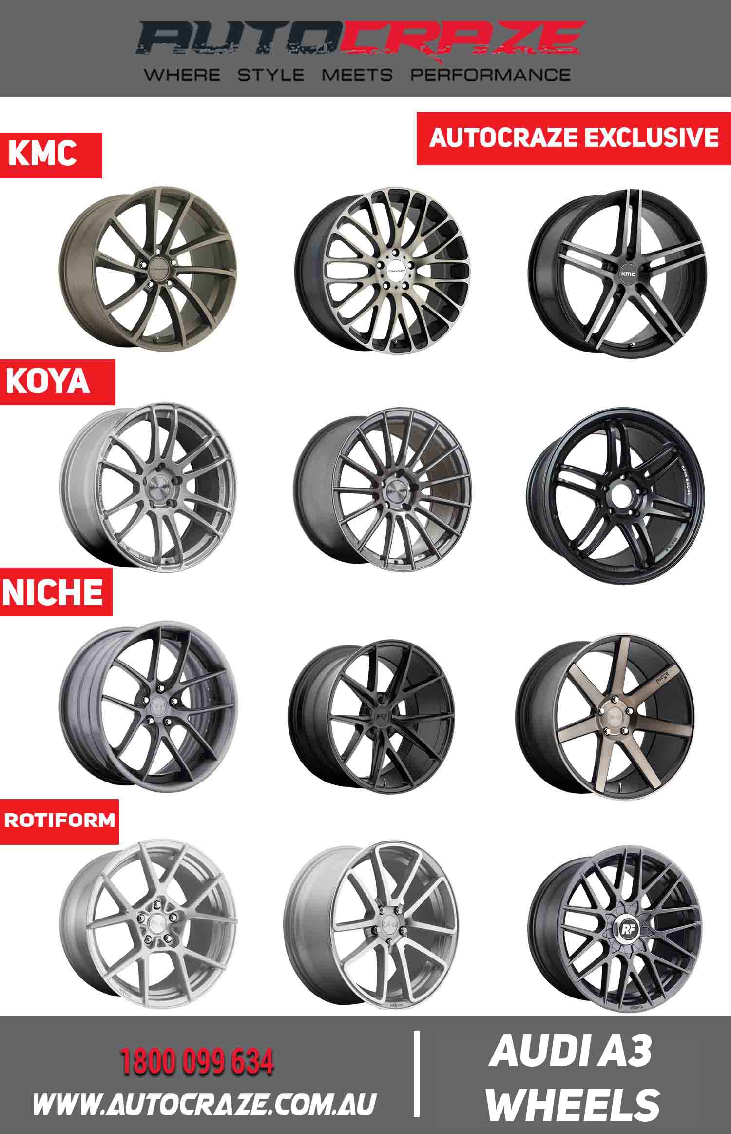 Audi A3 Wheels | Audi A3 Wheels & tyres for sale in Australia