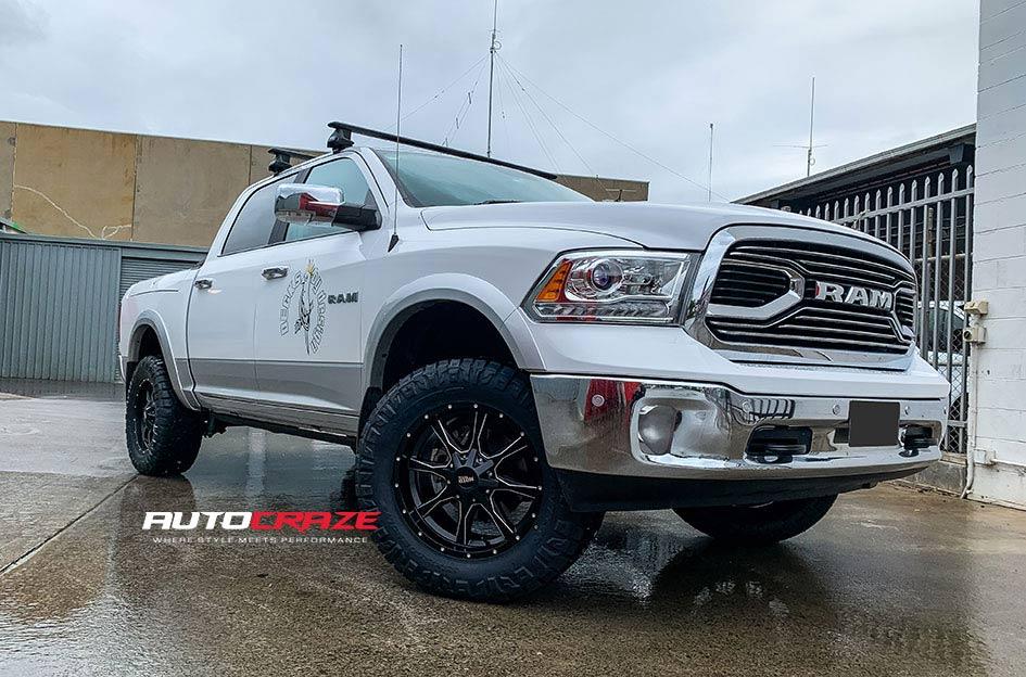 DODGE RAM MO970 SATIN BLACK MILLED ACCENTS 1595377142 | Car gallery ...