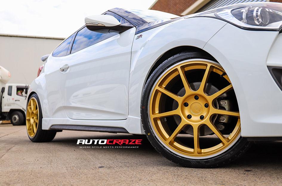 HYUNDAI VELOSTER MR138 GOLD MACHINED LIP 1584492250 | Car gallery ...